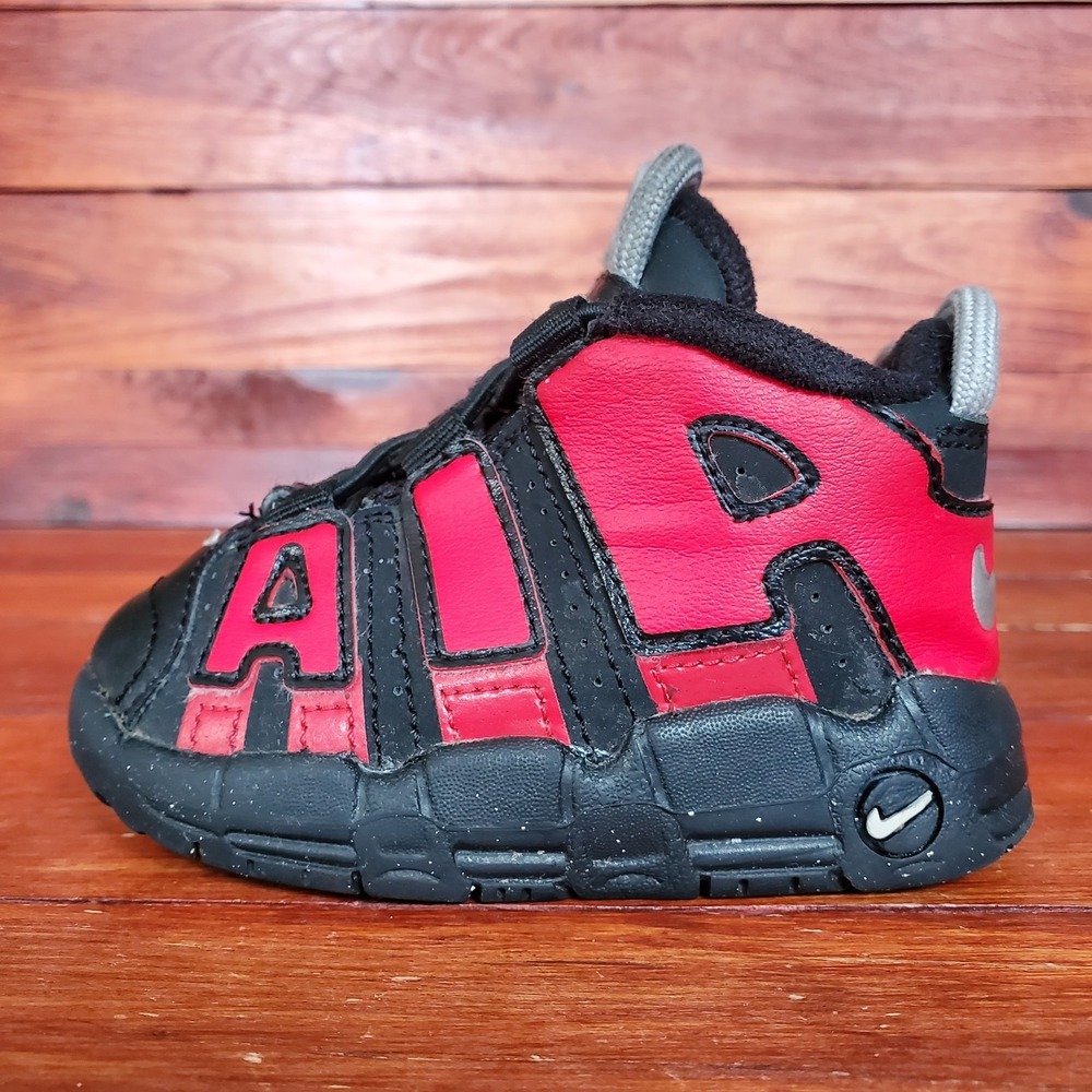Nike Air More Uptempo Shoes Kids Toddler 5C Red‎ Black Scottie Pippen Basketball